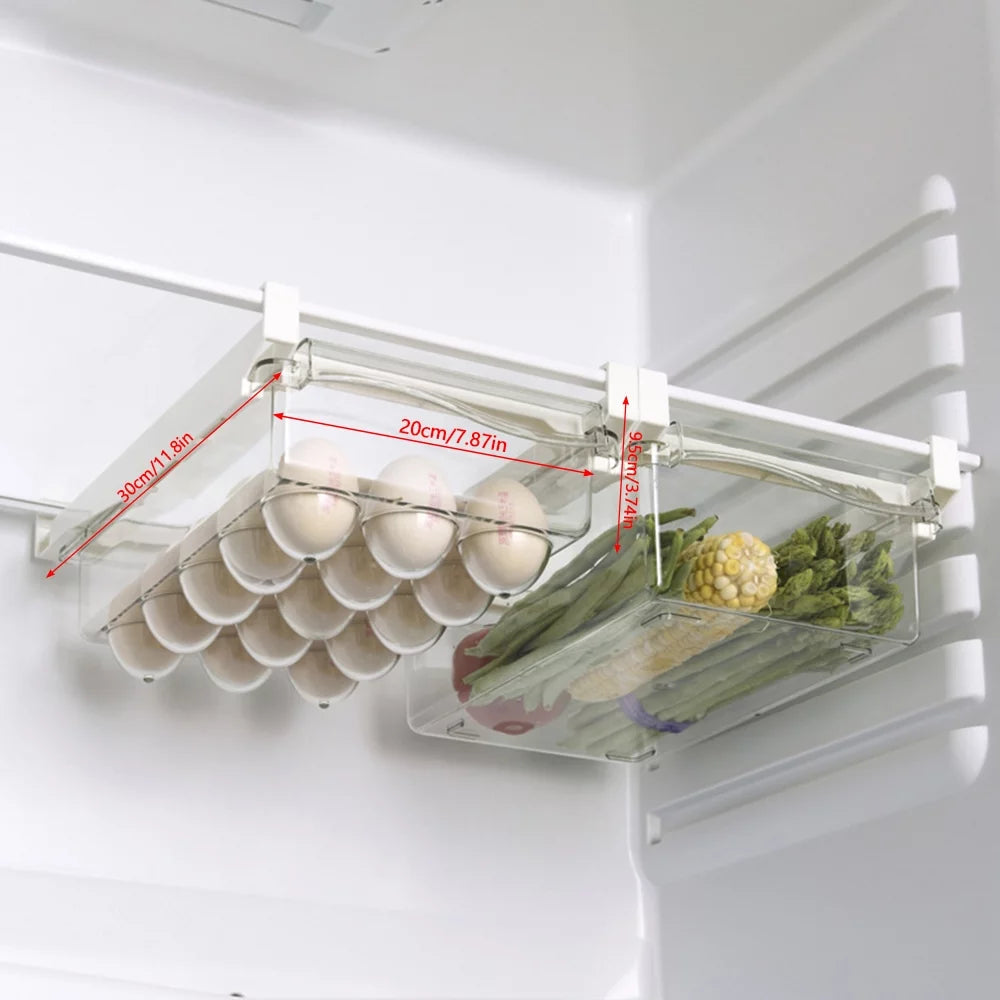 Transparent Refrigerator Egg Tray with Handle S150063