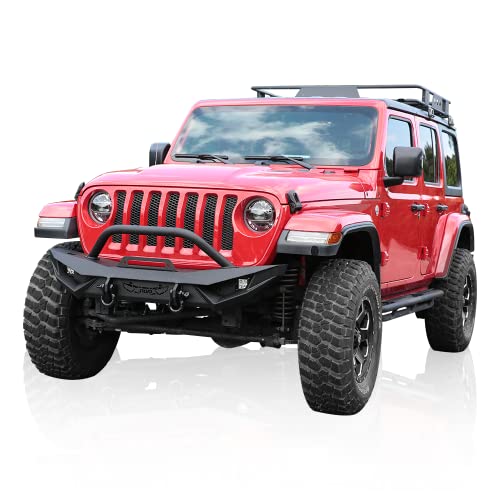 Front Bumper with LED Lights, 2 x D-Rings, Winch Plate U257456