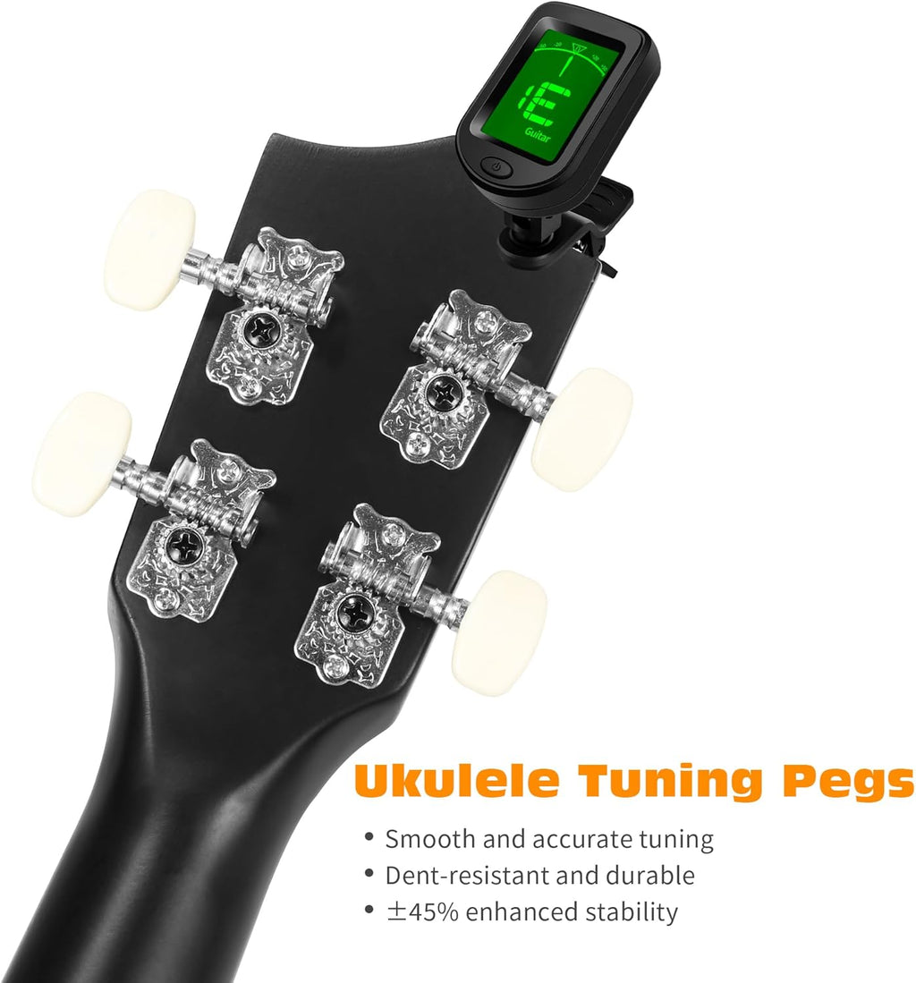 Black Soprano Ukulele 21" H81125