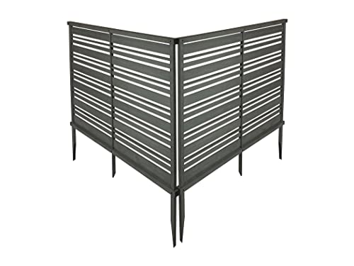 Charcoal 4 ft H x 5.3 ft W Outdoor Privacy Fence Screen 2 Panels A47101