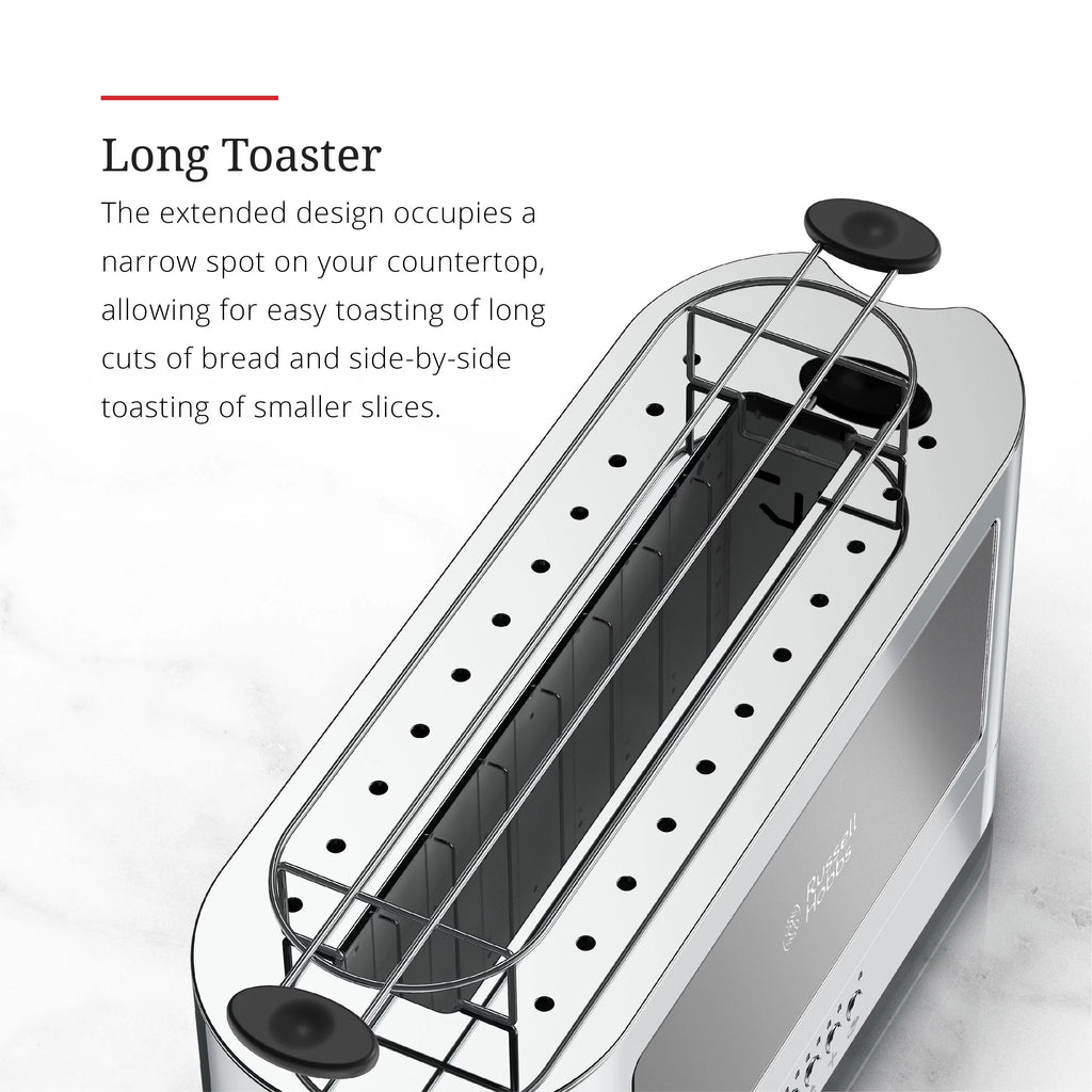 Black & Silver 2-Slice Long Toaster I301434