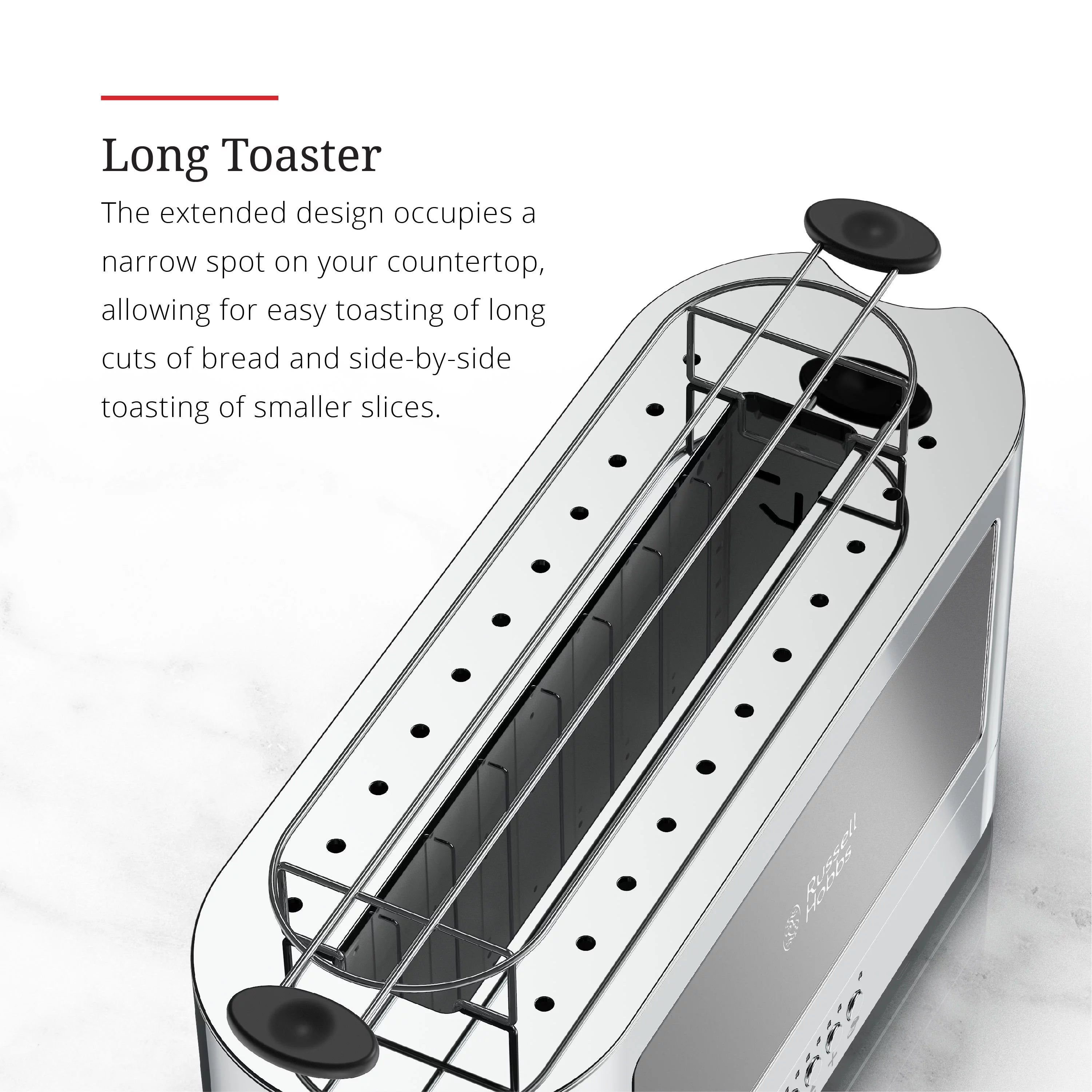 Black & Silver 2-Slice Long Toaster I301434
