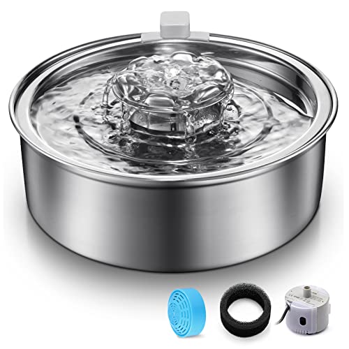 Stainless Steel 2.0L Automatic Circulating Cat Water Fountain K196497