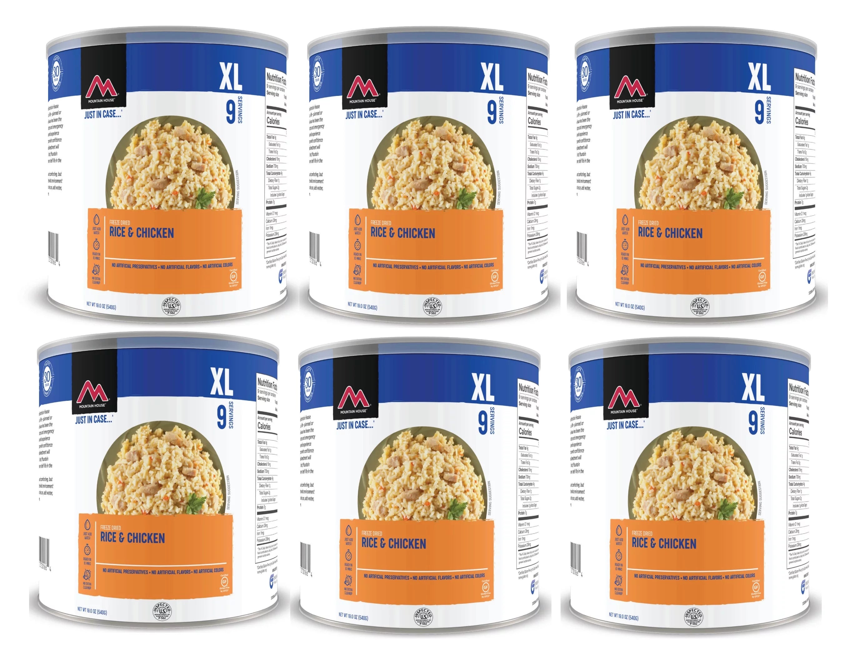 (6 Cans) Rice & Chicken #10 Can Emergency Survival Food E85271