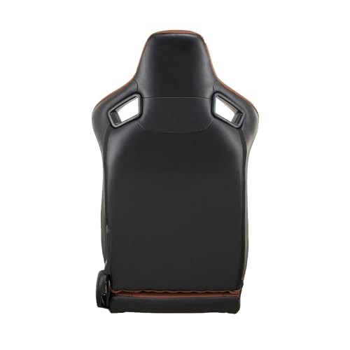 Black PVC Leather Bucket Seats with Dual Lock Sliders G470
