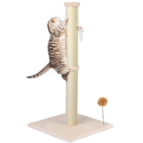 Gray 36 inch Cat Scratching Post with Sisal Rope N79246