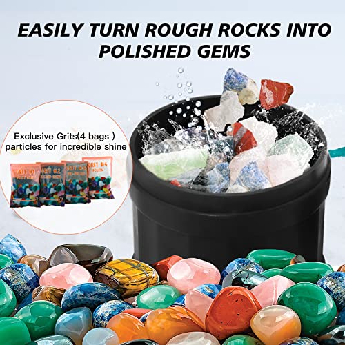 3LB Rock Tumbler Kit with Rocks and Grit F712783