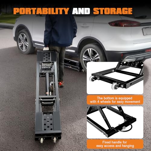 7000 LBS Portable Car Lift with 28" Max Height S57654