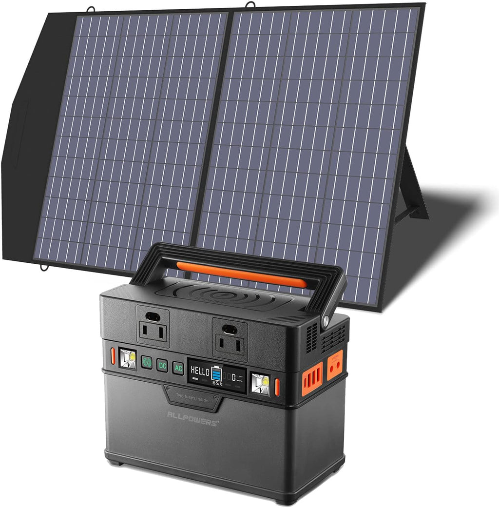 300W Portable Power Station with Solar Panel 100W, 288Wh Solar Generator N931