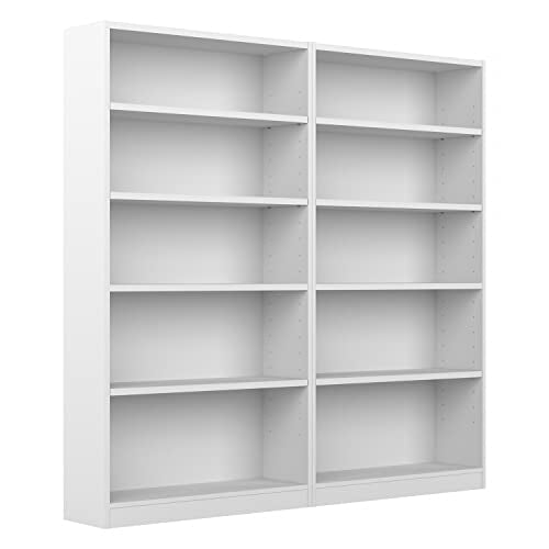 Black 5 Shelf Bookcase Set of 2 Z417114