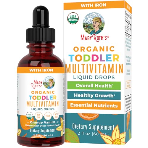 Multivitamin & Multimineral with Iron Liquid Drops for Kids Ages 1-3, 2 Fl Oz P6494