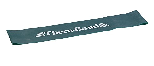 Latex Mini Resistance Band Loop, 12 Inch, Green, Heavy Z274538