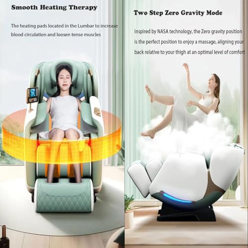 Green 3D Zero Gravity Massage Chair with Bluetooth Speaker R642523