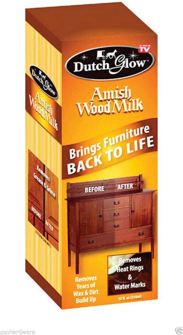 12 oz Dutch Glow Amish Wood Milk Furniture (Pack of 3) N93446