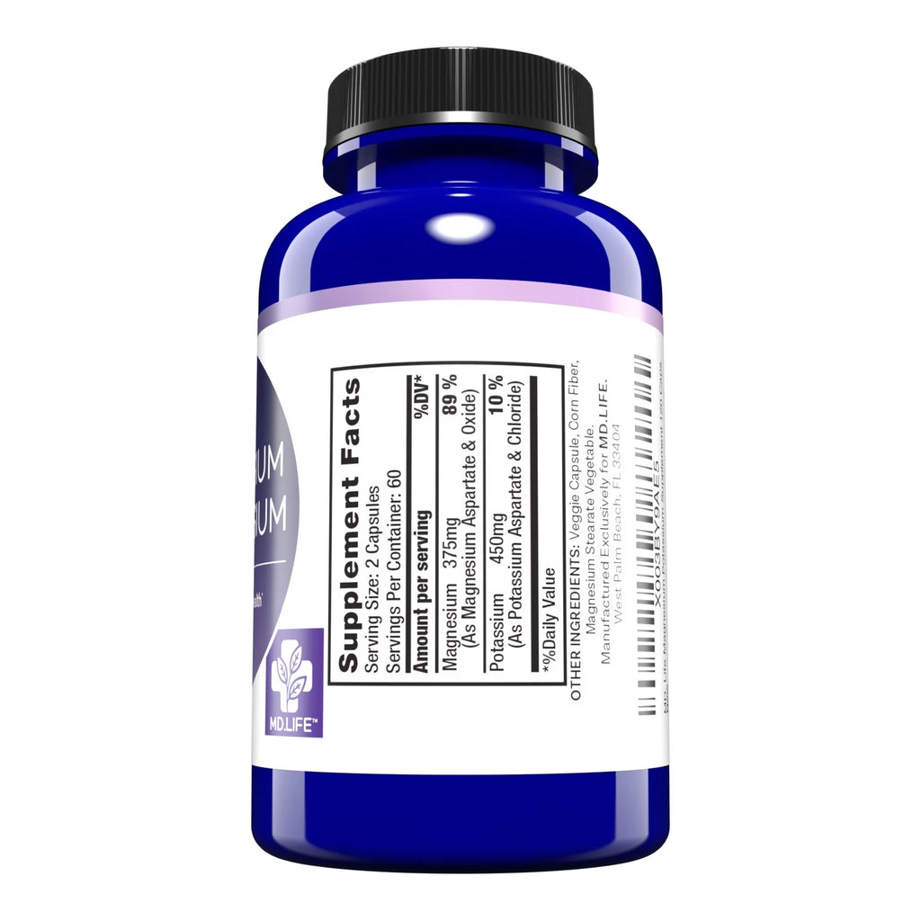 Magnesium Potassium Supplement 120 Ct M469
