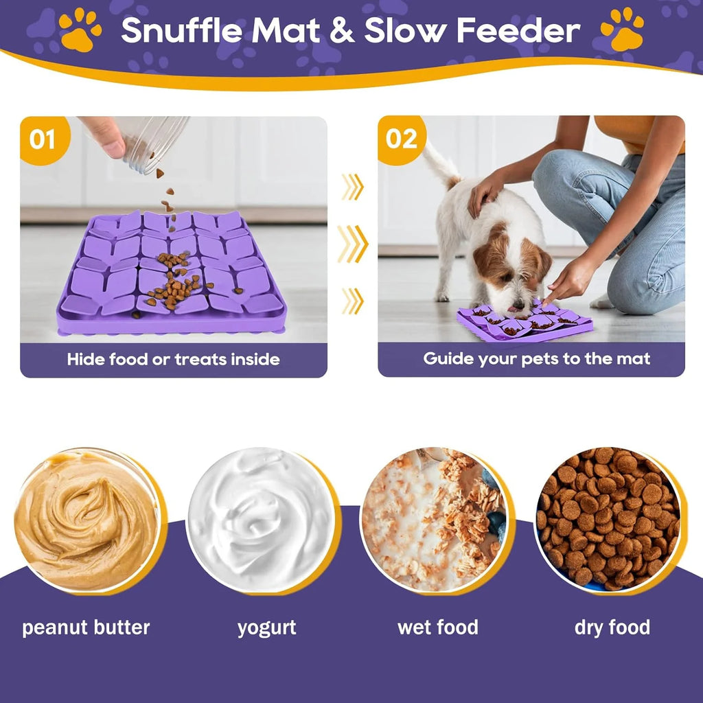Purple Silicone Snuffle Mat for Dogs W458265