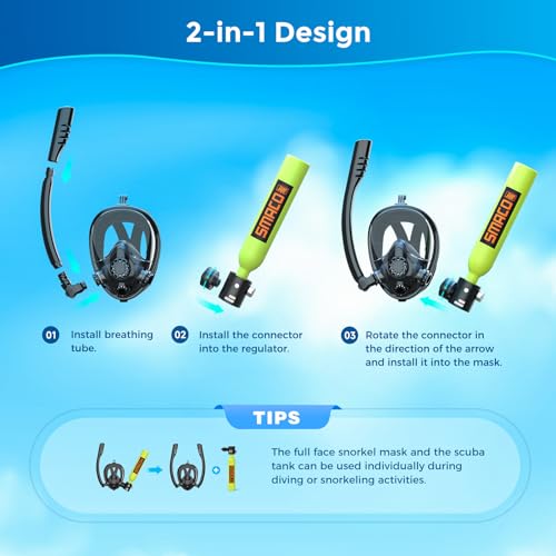 0.5L Mini Scuba Tank with Full Face Diving Mask Q760568