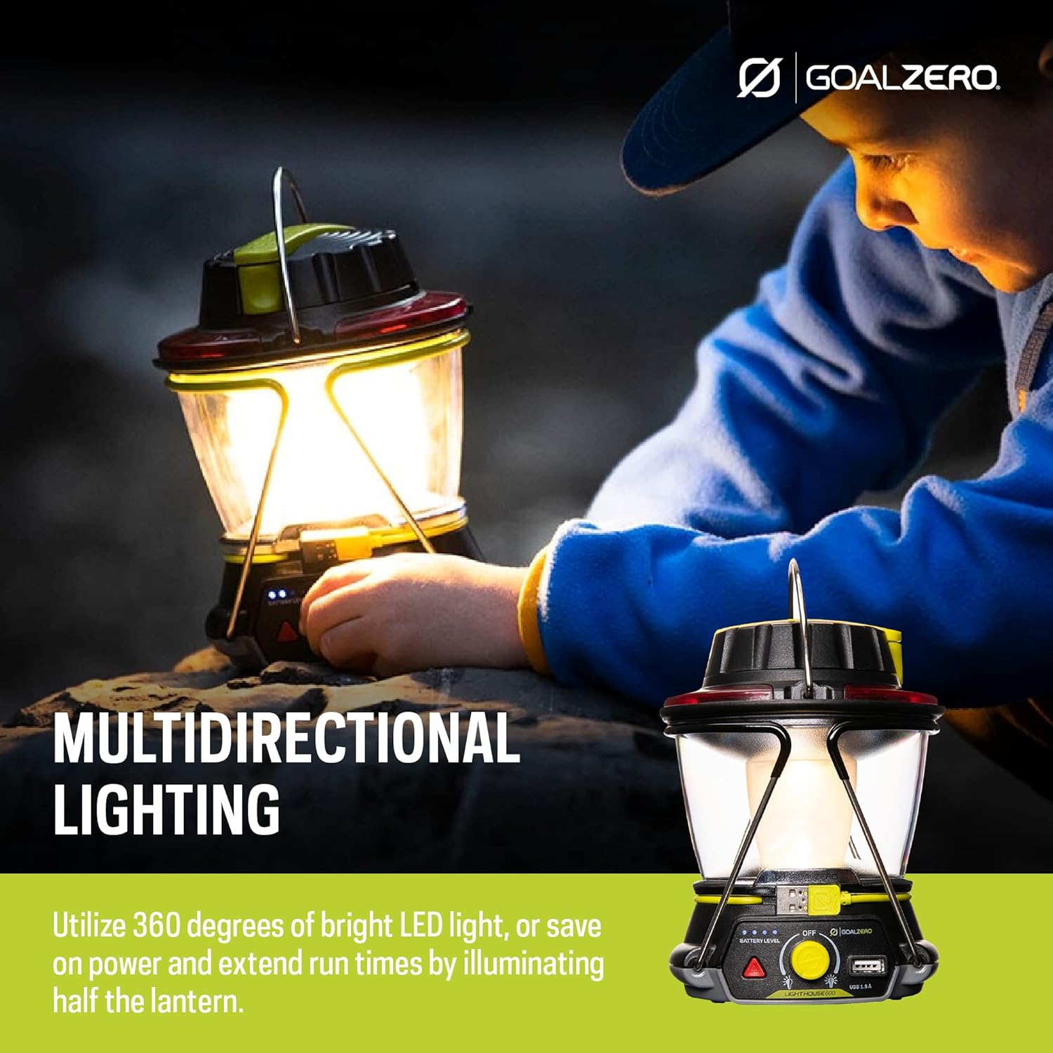 600-Lumen Solar LED Camping Lantern U7232