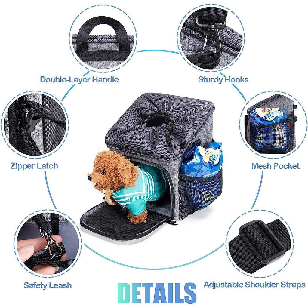 Dog Bike Basket Carrier Pet Bicycle Front Carrier Foldable Removable T379