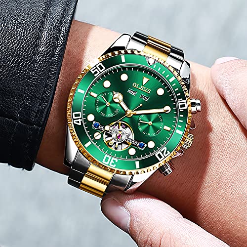 Automatic Self Winding Mechanical Stainless Steel Wrist Watch with Big Dial Waterproof Luminous Watch Rotatable Bezel Y49568