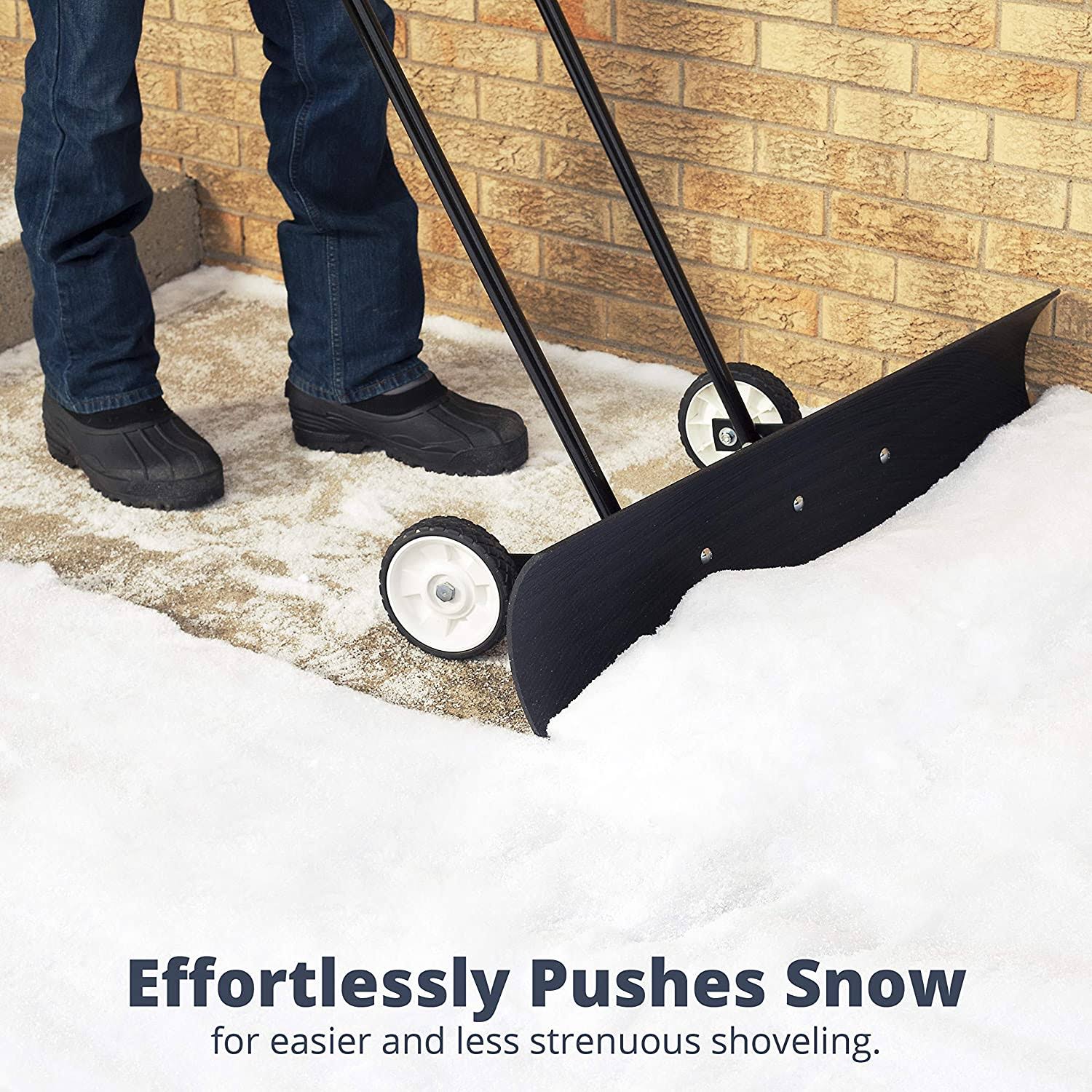 36-Inch Heavy Duty Bi-Directional Wheeled Snow Pusher T89107