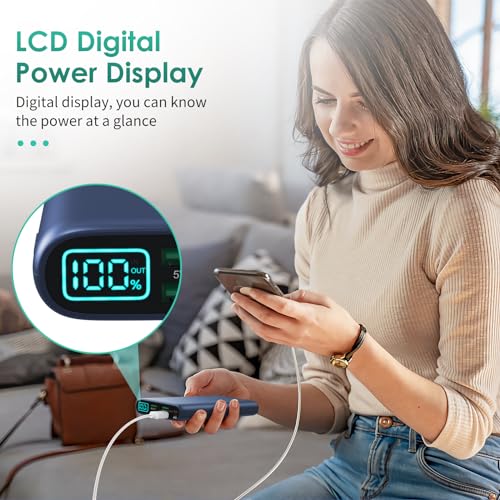 38800mAh LCD Display Power Bank with 5 USB Outputs and USB-C F678
