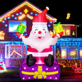 6Ft Inflatable Santa Claus with Gift Boxes, Built-in LED Lights X81459
