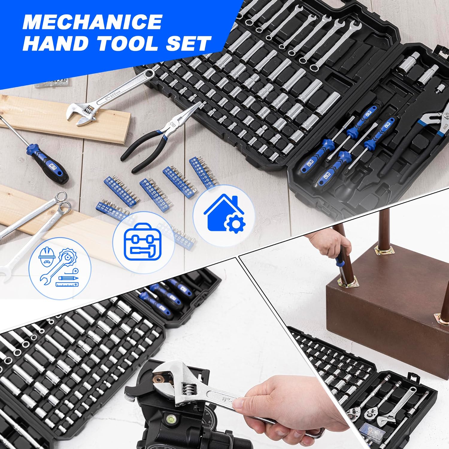 240-Piece Mechanics Tool Set with Plastic Storage Toolbox Z67296