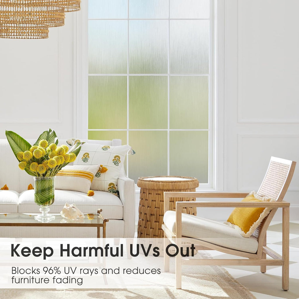 Silver 17.5 x 78.7 in Window Privacy Film B7507