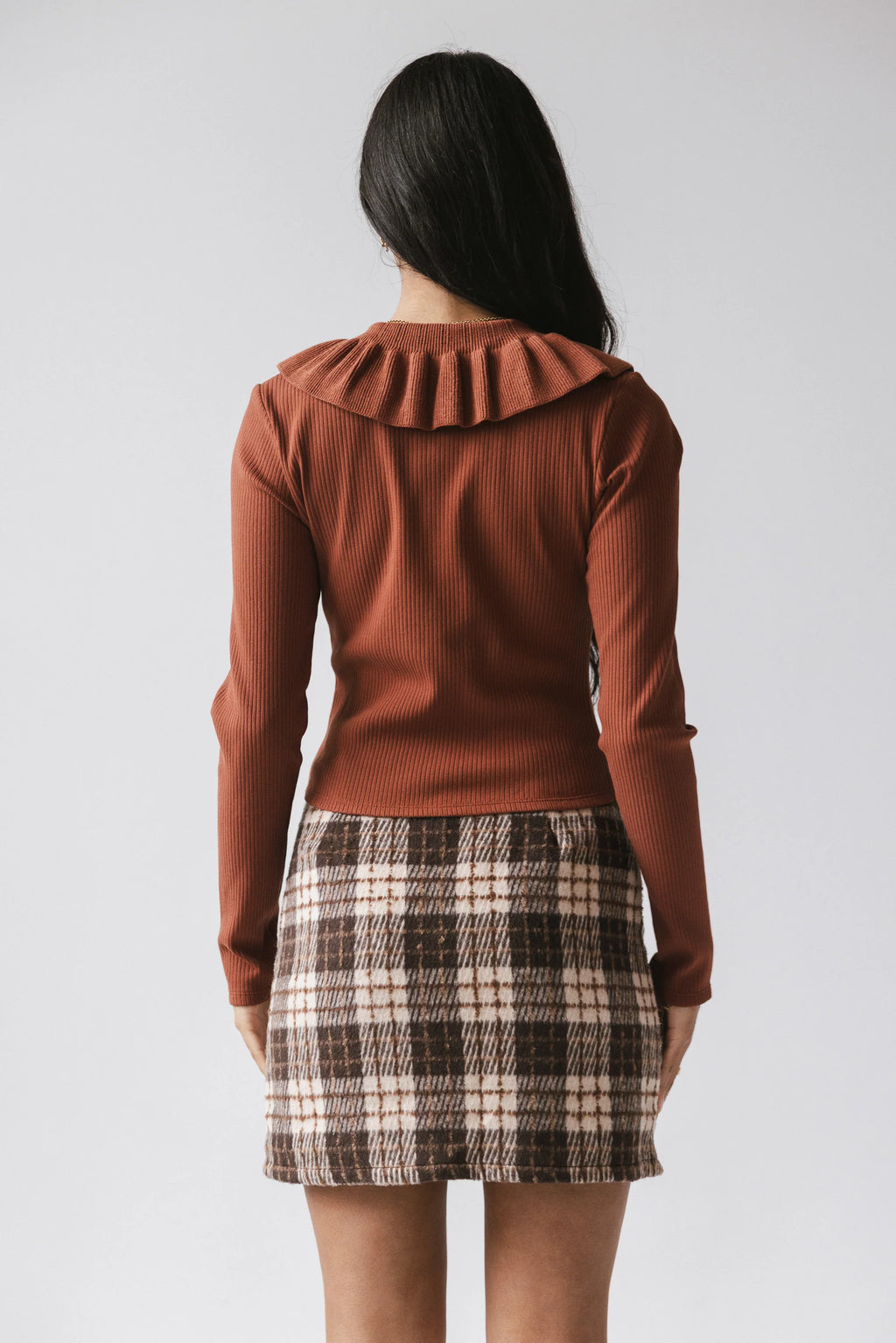 Rust Collared Top L4291