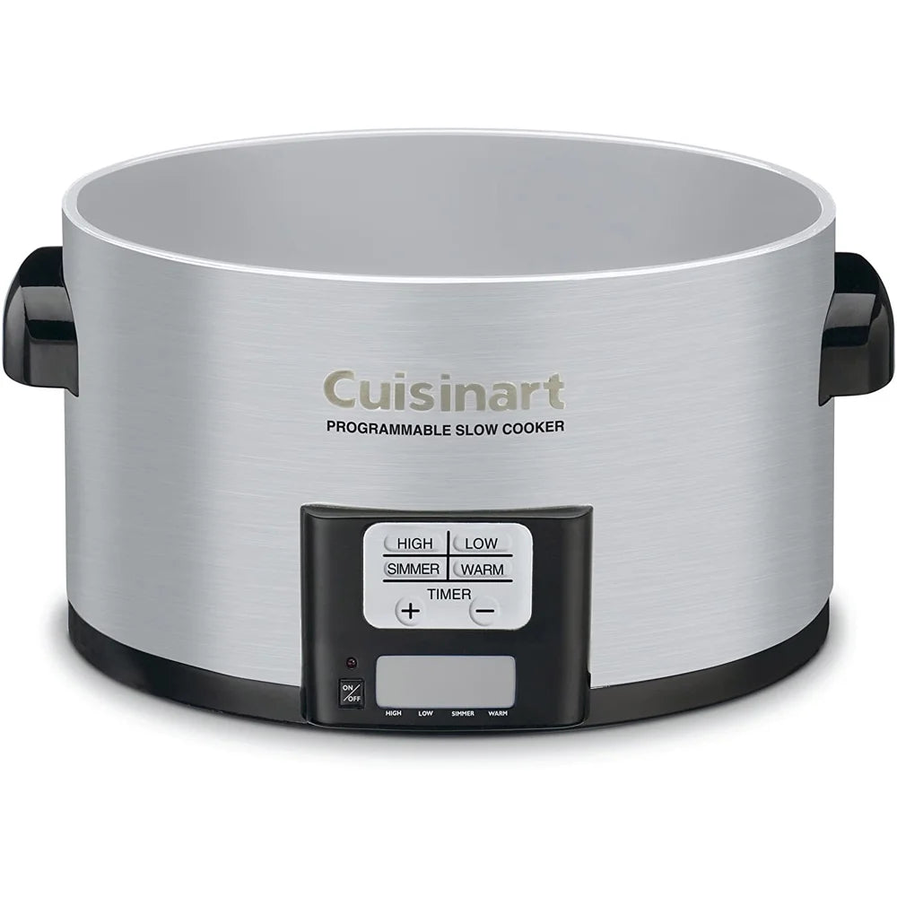 3.5 Quart Programmable Slow Cooker Brushed Stainless Steel E6612