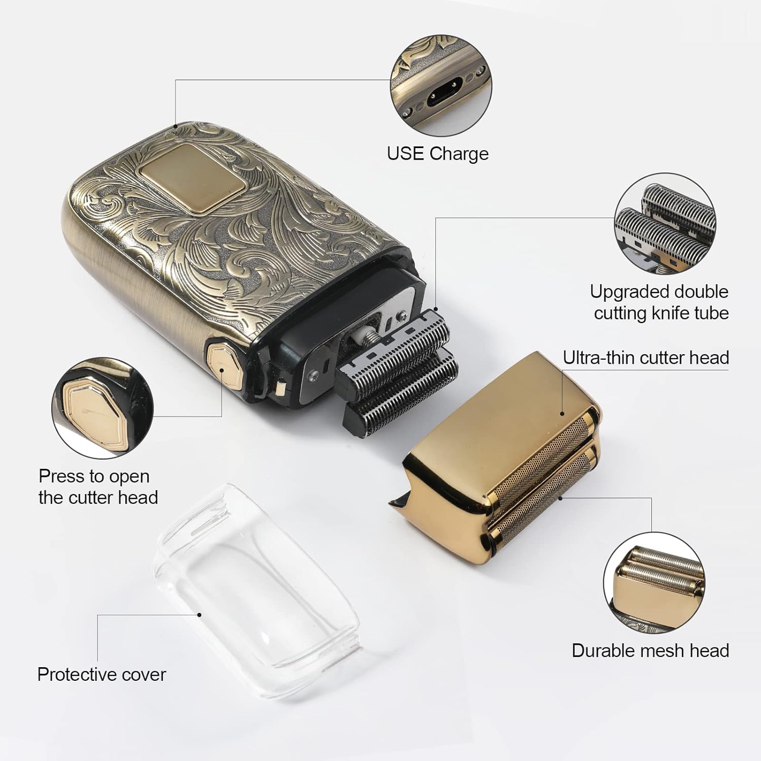 Beard Trimmer Electric Razor Cordless Hair Clippers 7 in 1 Beard Grooming Kit P434124
