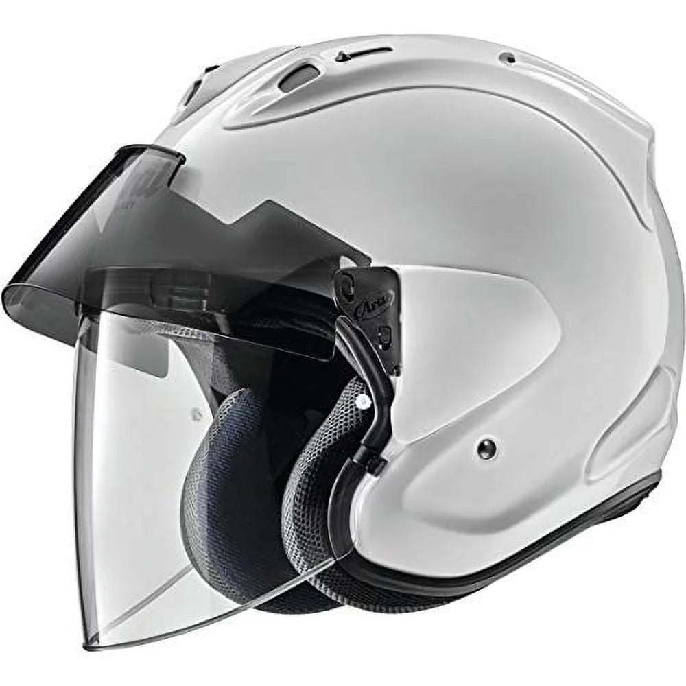 Diamond White Open Face Motorcycle Helmet G15460