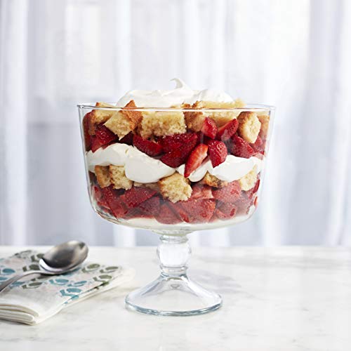 Clear 96 oz Footed Glass Trifle Bowl N6535