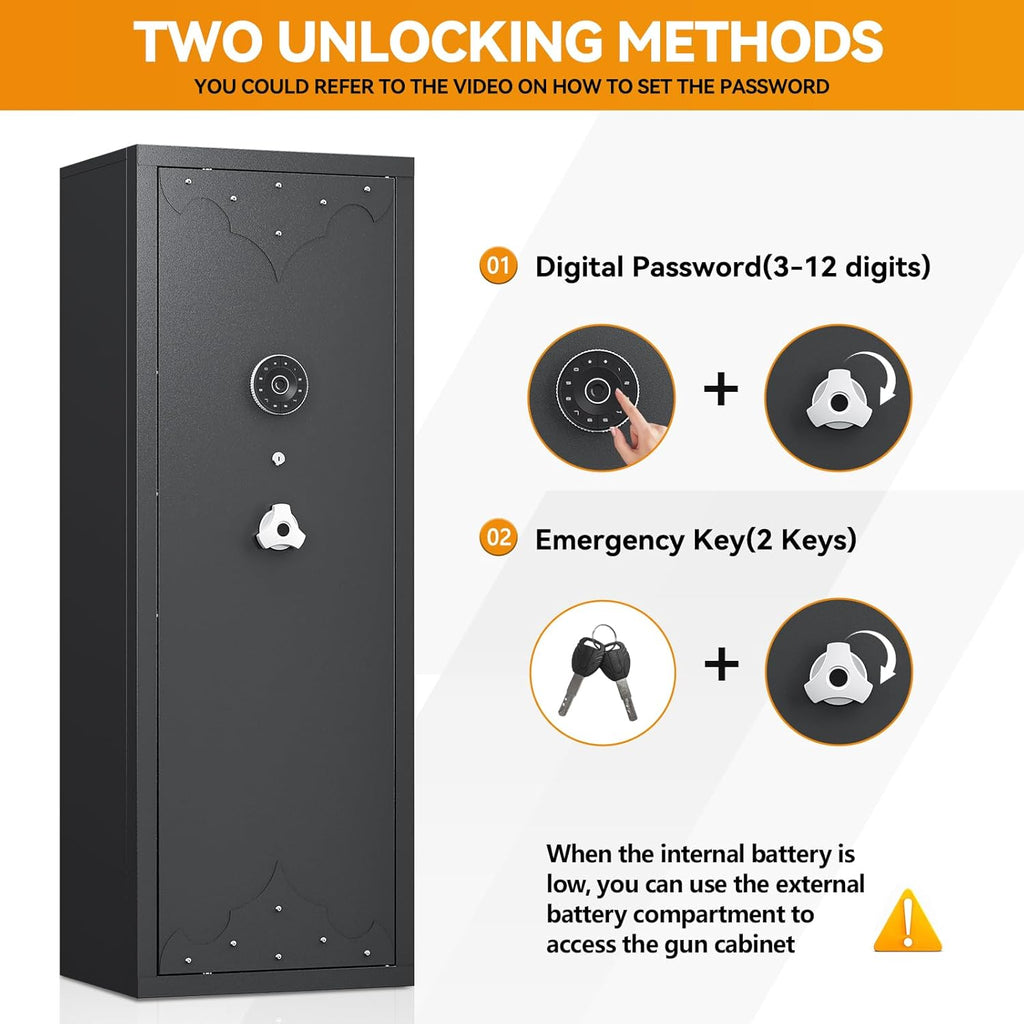 10-12 Gun Safe with Removable Shelf and Gun Rack O69826