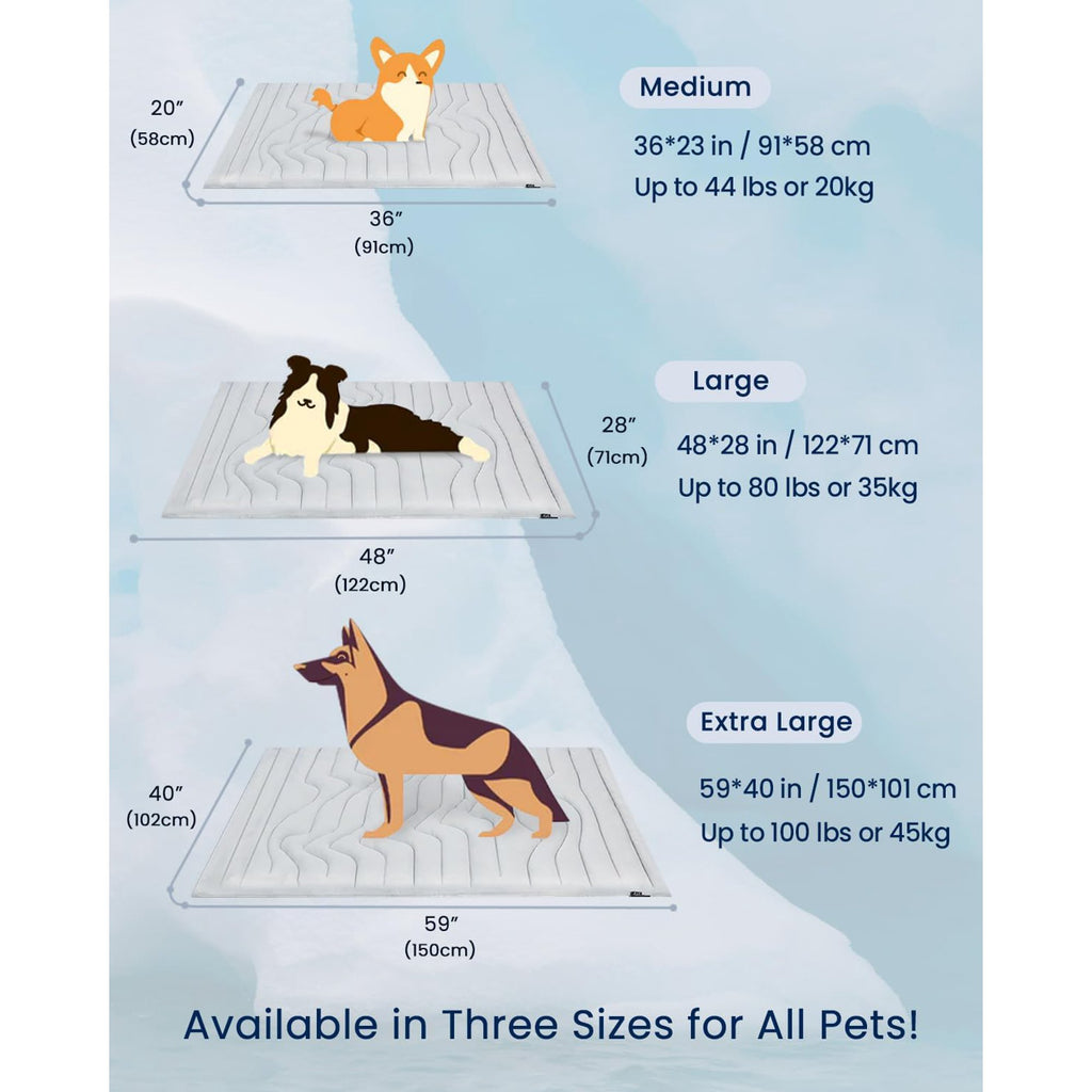 36" x 23" Reversible Cooling Mat, Glacial Grey J45462