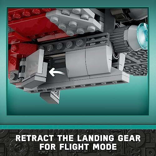 LEGO Star Wars T-6 Jedi Shuttle Spaceship Toy Building Set with 4 Minifigures K5348