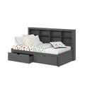 Dark Grey Twin Bookcase Day Bed E559677