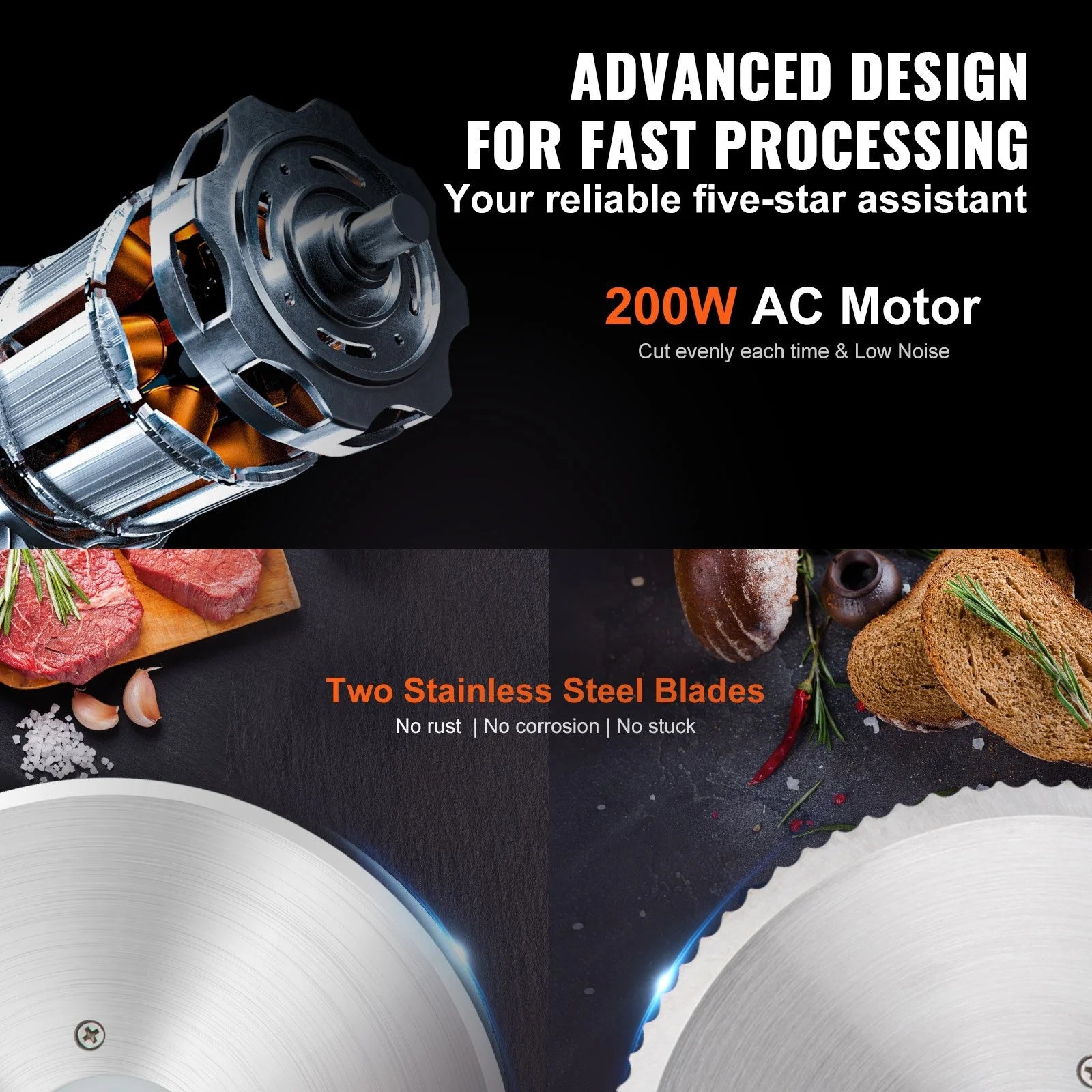 7.5" Electric Meat Slicer 200W L99965