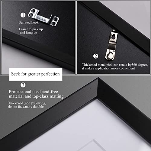 10x10 Black Solid Wood Picture Frame D764021