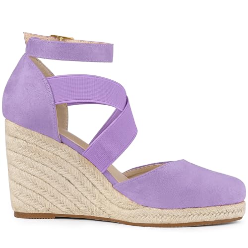 Women's Espadrilles Closed Toe Wedges Heels Sandals P7704