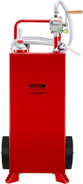 30 Gallon Portable Gas Caddy Fuel Storage Tank with 2 Wheels & Manual Transfer Pump Q13390