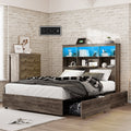 Queen Size Wooden Bed Frame with 4 Drawers T9281