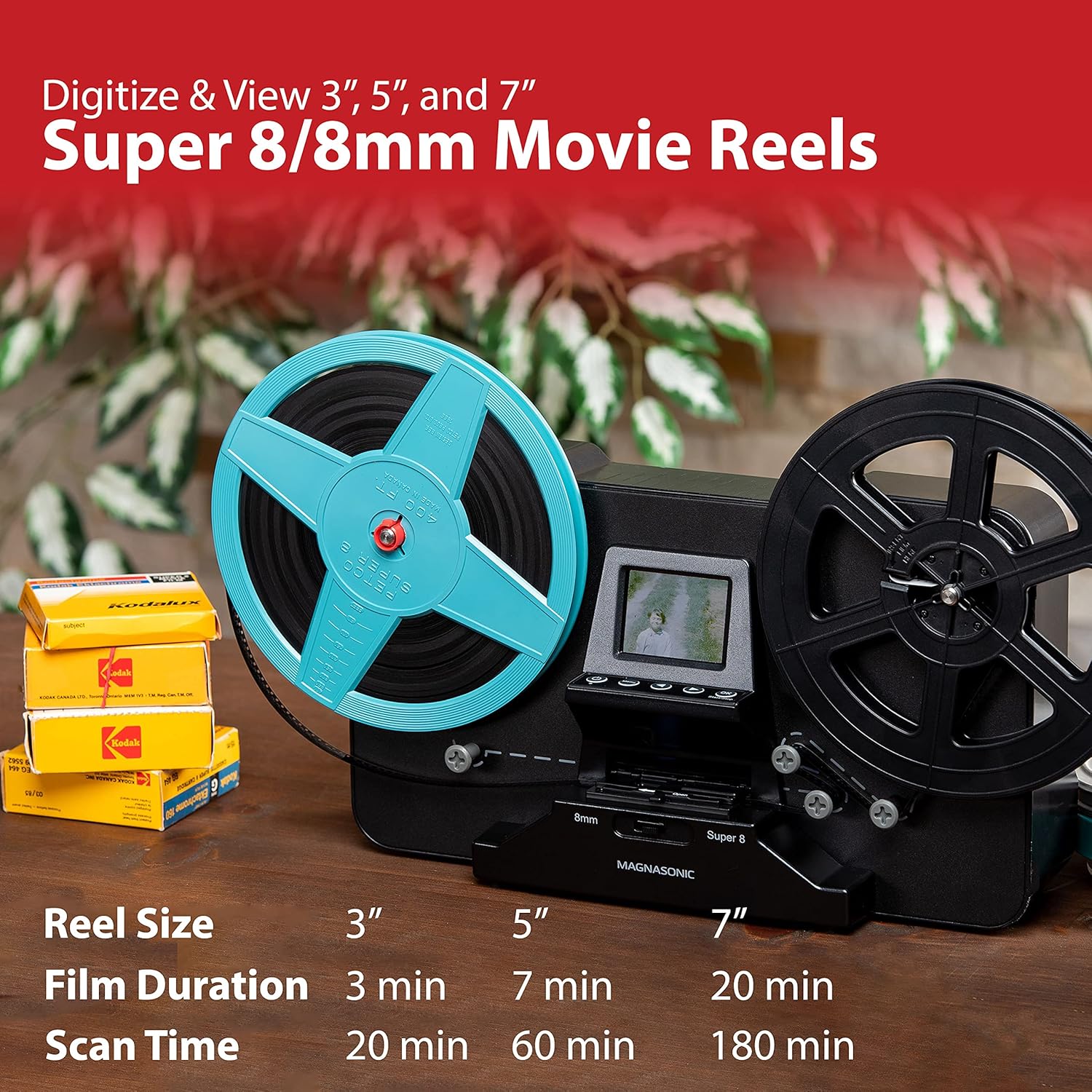 Super 8/8mm Film Scanner with 2.3 Screen N884