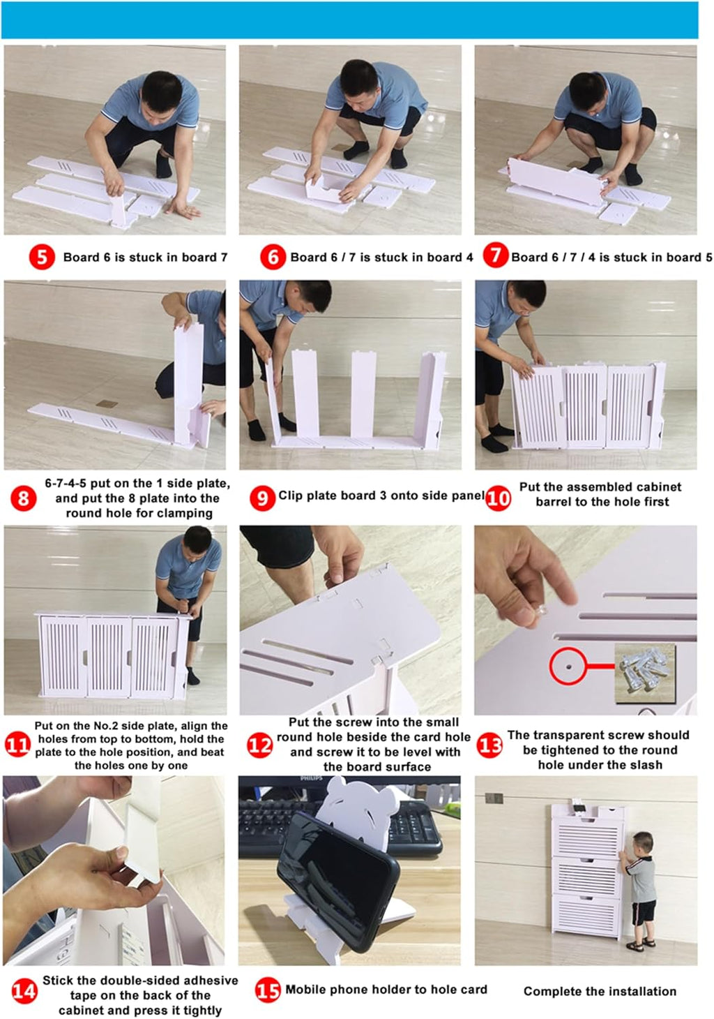 White Wood Look 2 Flip Drawers Freestanding Shoe Storage Cabinet O670