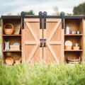 Brown Wooden Storage Trunk F1701