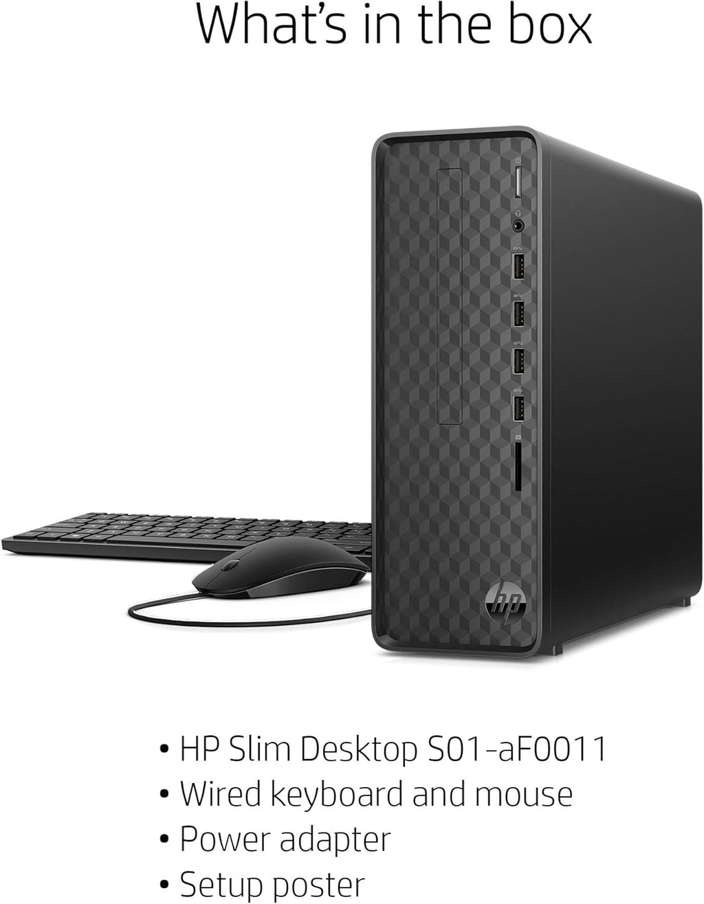 Slim Desktop, AMD Athlon Silver 3050U, 4GB RAM, 256 GB SSD, Windows 10 Home, Jet Black R576