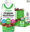 Organic Nutritional Shake, Creamy Chocolate Fudge, 16g Whey Protein, 11 Fl Oz, Pack of 12 Y93012