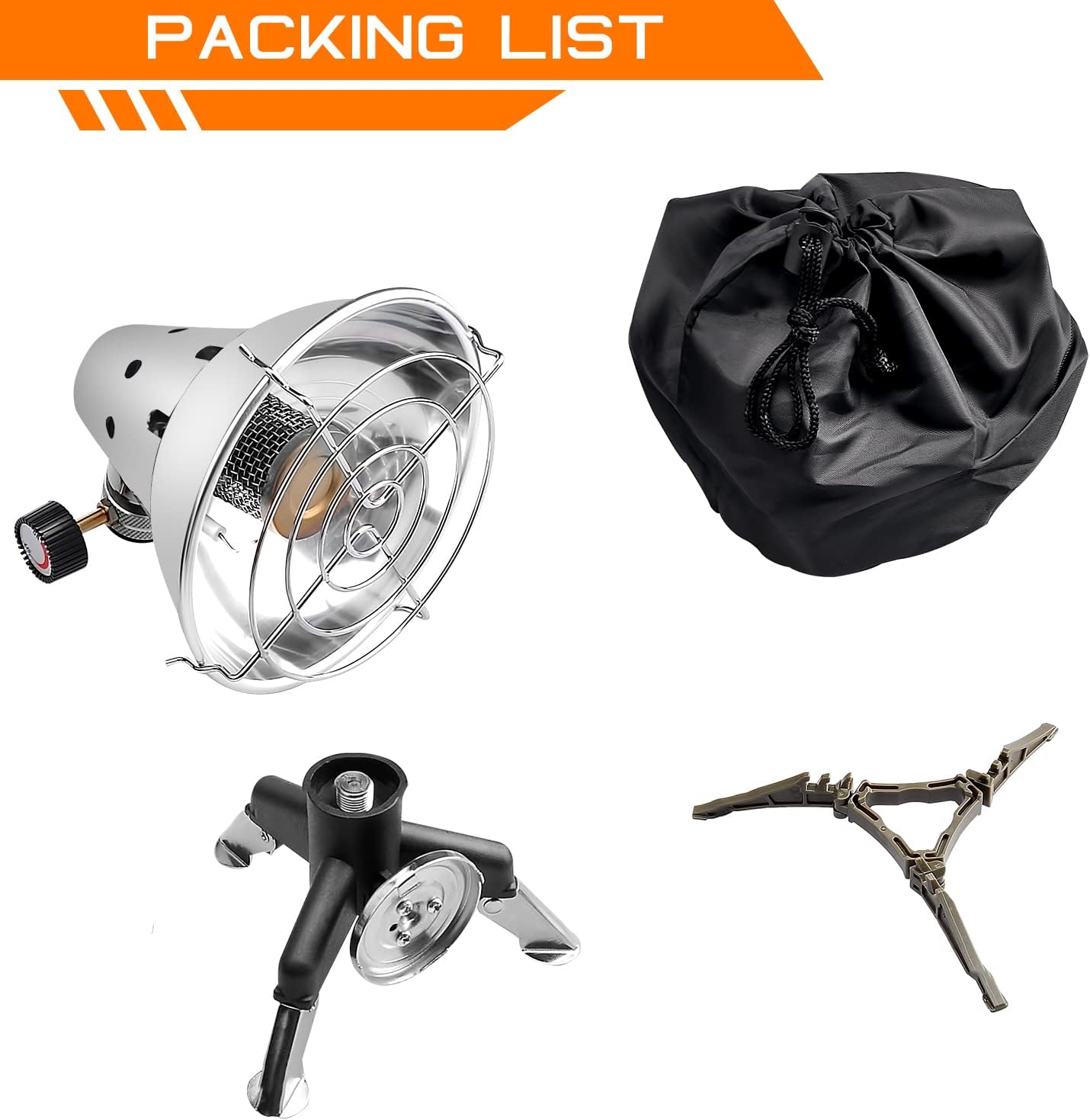 Outdoor Propane Butane Heater Stove with Piezo Ignition Control Valve F77024