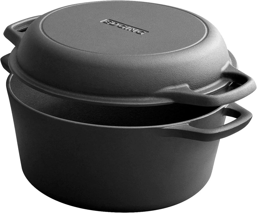 17 Inch Pre Seasoned Cast Iron Deep Frying Pan with Double Assist Handle F30915